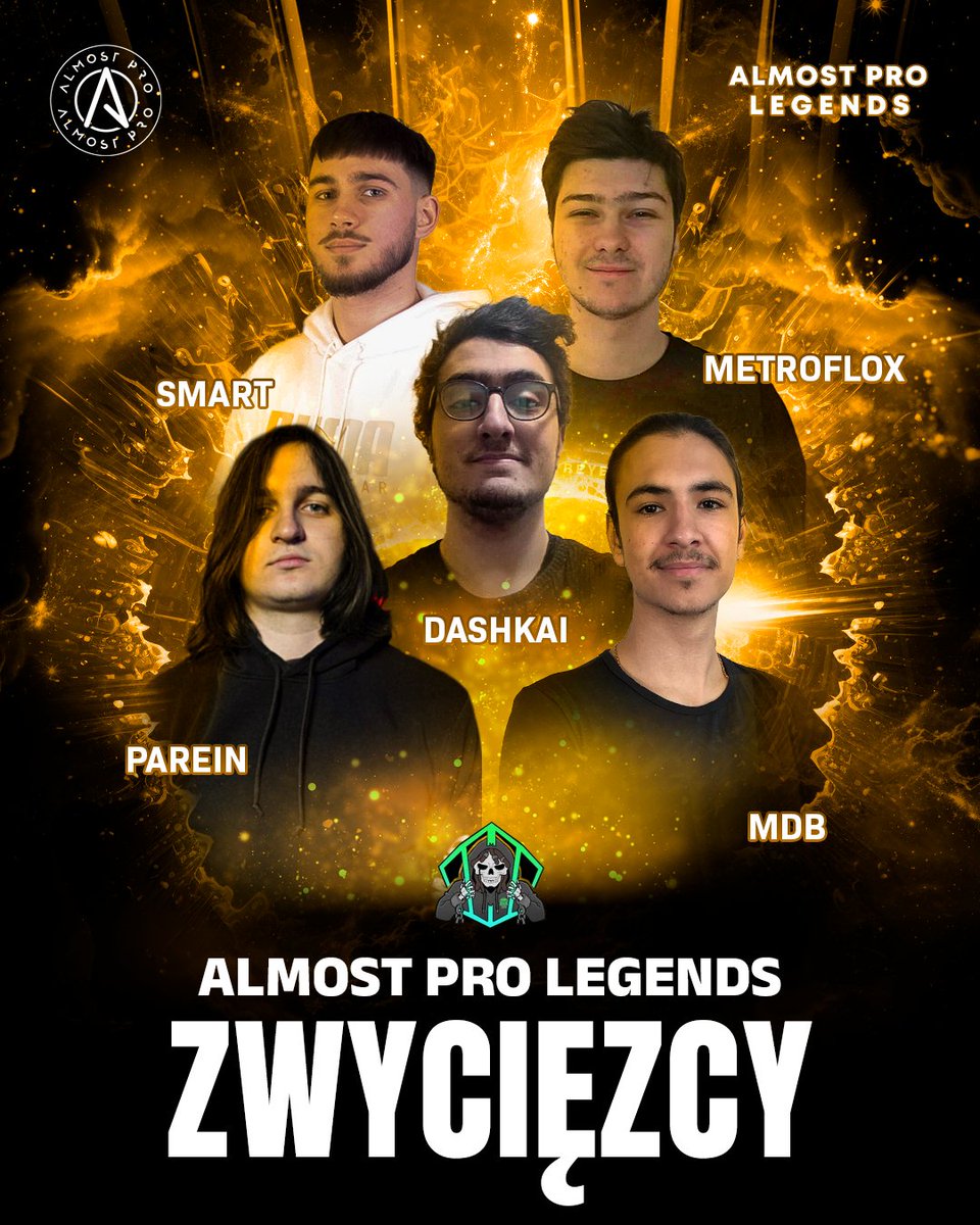 🏆 <a href="/E_Prisoners/">EmeraldPrisoners</a> TRIUMFUJĄ W ALMOST PRO LEGENDS! 🏆

Od początku byli wskazywani jako jedni z faworytów – i bez cienia wątpliwości to potwierdzili! 💪

Przez cały sezon, w dwóch seriach BO3 i dwóch BO5, oddali zaledwie jedną mapę – absolutna dominacja! 

📢 Halo halo