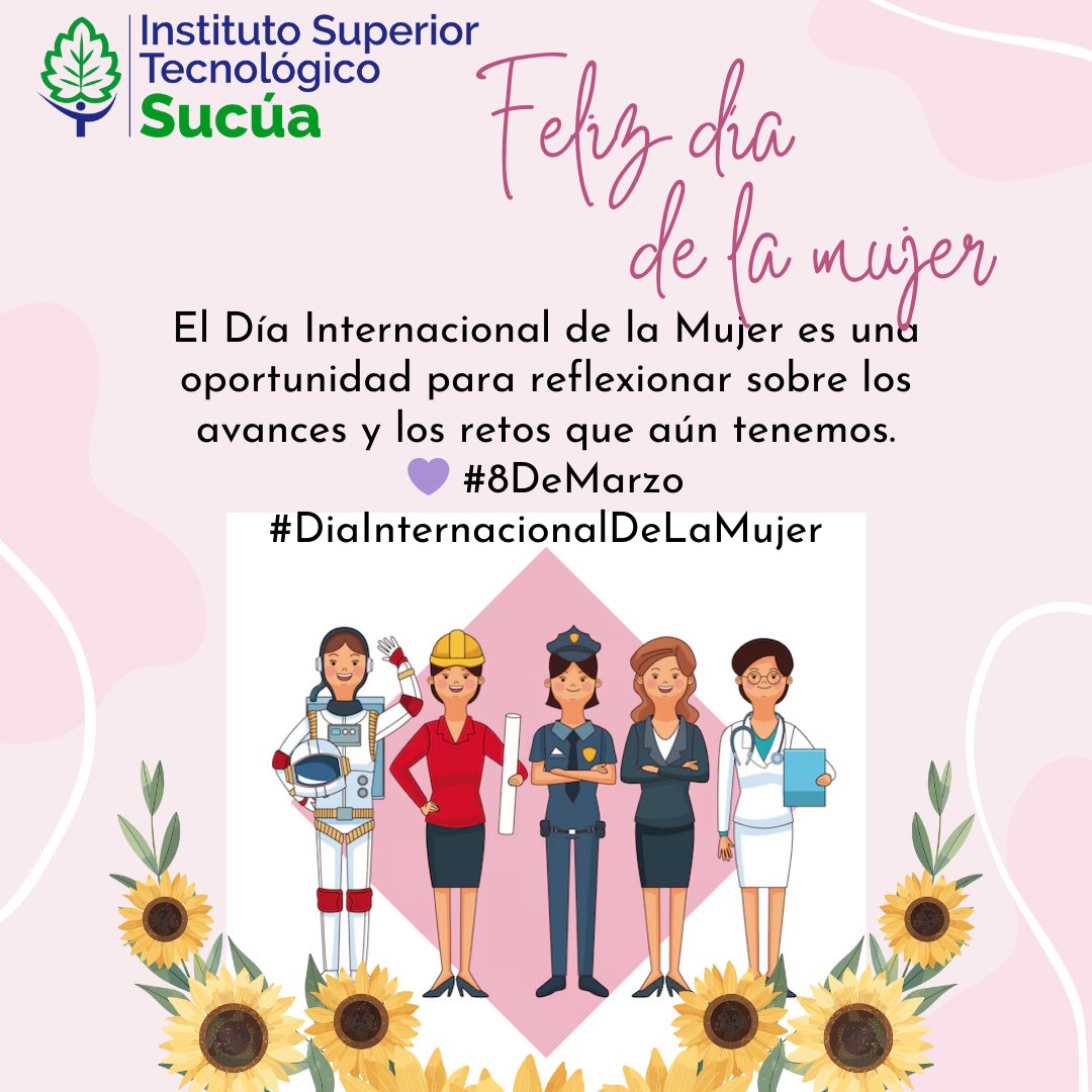 istsucua's tweet photo. 💜✨ Hoy celebramos la fuerza, la valentía y el legado de todas las mujeres del mundo. ✨💜
El Instituto Superior Tecnológico Sucúa conmemora el 8 de marzo, como un recordatorio de la lucha por la igualdad, el respeto y los derechos de las mujeres ¡Feliz Día de la Mujer! 💜🙌 https://t.co/V696wKEIYz