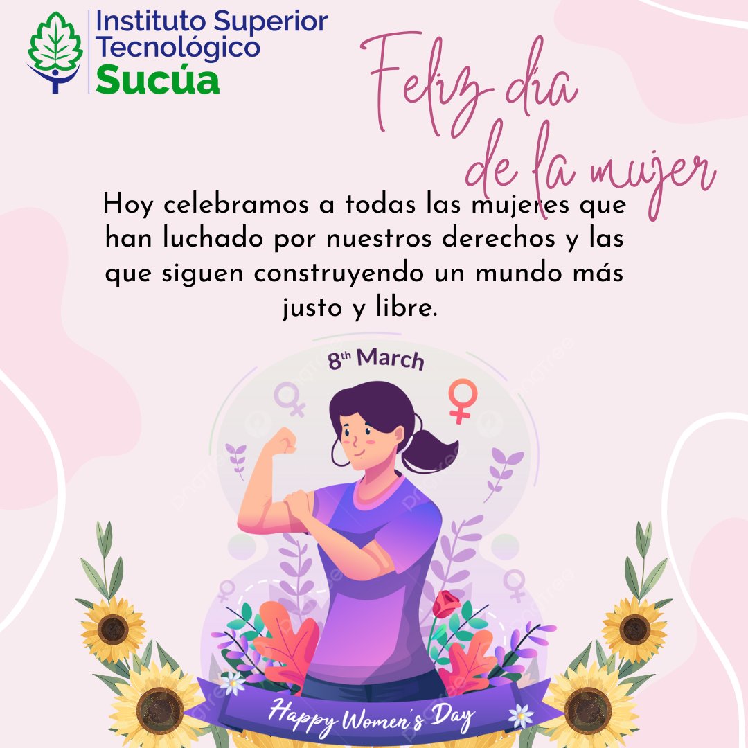 istsucua's tweet photo. 💜✨ Hoy celebramos la fuerza, la valentía y el legado de todas las mujeres del mundo. ✨💜
El Instituto Superior Tecnológico Sucúa conmemora el 8 de marzo, como un recordatorio de la lucha por la igualdad, el respeto y los derechos de las mujeres ¡Feliz Día de la Mujer! 💜🙌 https://t.co/V696wKEIYz