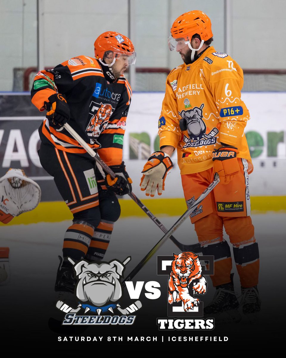 SteeldogsIHC's tweet photo. Tomorrow is gameday against the Telford Tigers ⤵️

🎟️ https://t.co/7lkwUHRP1T
#SteeldogsHockey https://t.co/CcDRoQF1jP