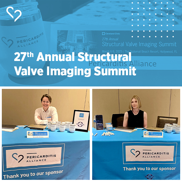 We kicked off the 27th Annual Structural Valve Imaging Summit yesterday in Hollywood Beach, Florida! Join us to learn about pericarditis, connect with our team, and discover how we’re working to make a difference in the community. We’d love to see you there—stop by and say hello!
