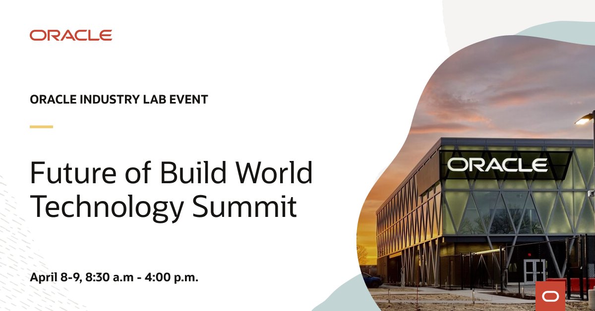 Join Oracle and industry leaders at the Future of Built World Technology Summit in Chicago to discover how #AI, robotics and drones are transforming jobsites. Get the details: social.ora.cl/6016LA7b4