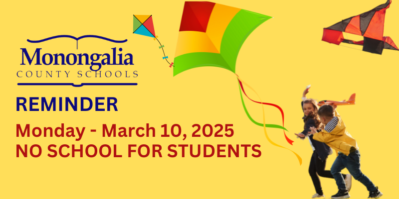 🍎Reminder:  There will be no school for students on Monday, March 10, 2025.