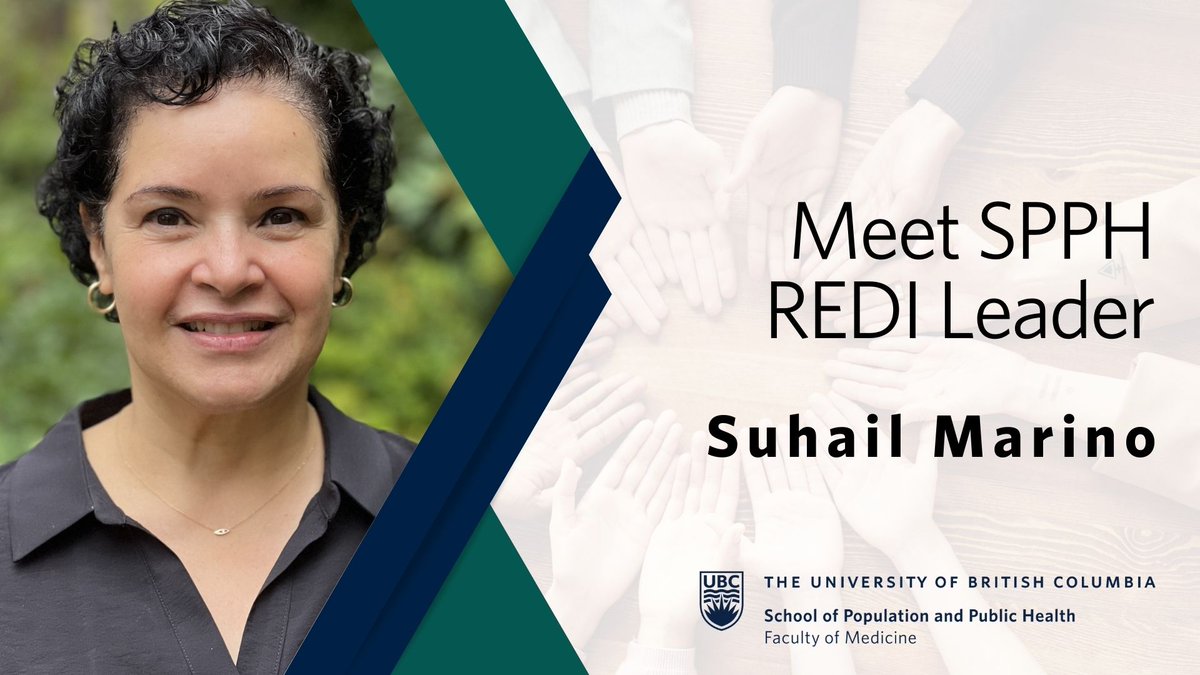 UBC's School of Population and Public Health (@ubcspph) on Twitter photo In honour of #InternationalWomensDay, we celebrate a woman leader at UBC SPPH who is driving change and advancing workplace equity.
Suhail Marino (<a href="/PWHS_UBC/">Partnership for Work, Health and Safety</a>) is dedicated to creating safer, more inclusive work environments. Read more in the latest Q&A: bit.ly/3Fe0dgw In honour of #InternationalWomensDay, we celebrate a woman leader at UBC SPPH who is driving change and advancing workplace equity.
Suhail Marino (<a href="/PWHS_UBC/">Partnership for Work, Health and Safety</a>) is dedicated to creating safer, more inclusive work environments. Read more in the latest Q&A: bit.ly/3Fe0dgw