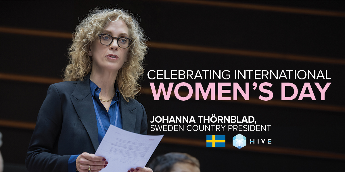 Today we celebrate International Women’s Day by recognizing Johanna Thörnblad, HIVE’s President of Swedish operations! #IWD2025
