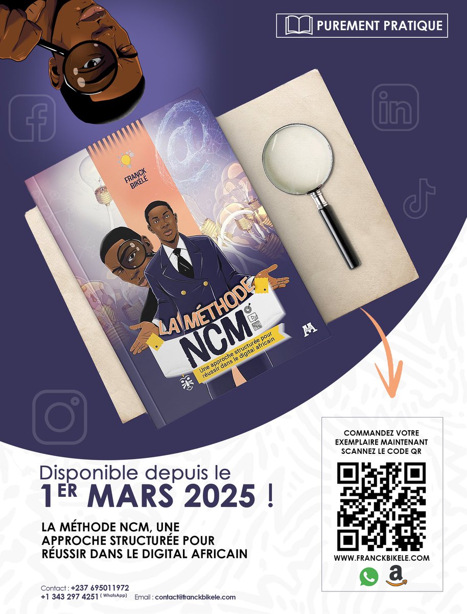 📢 ALERTE OFFICIELLE : IL EST LÀ ! 📢

📦 Commandez ici :
📲 WhatsApp : +237 695011972
🌐 franckbikele.com/mon-livre/
📚 Amazon : amazon.com/s?k=franck+bik…

🚀 Merci pour le soutien !