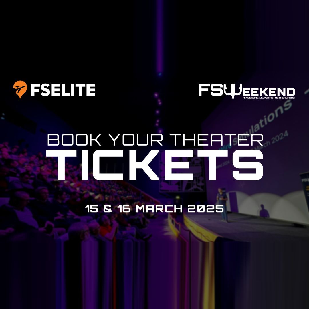 FSWeekendNL's tweet image. The @FSElite Theater at #FlightSimWeekend2025 will be packed with exciting updates. To keep things running smoothly and ensure everyone gets a fair chance to attend, we’re introducing a reservation system with free tickets.

🔗 Book yours now! buff.ly/ZKdGMcg