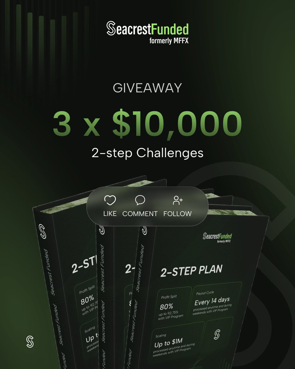 gaffapips's tweet image. 🎁🎁3x10k GIVEAWAY 🎁🎁
from @seacrestfunded_

Rules
Follow @MattLeech, @seacrestfunded_, @MyFundedFutures, and @gaffapips
Like♥️ and Repost🔄
Tag 3 friends and comment #seacrestfunded

Winners in 3 days