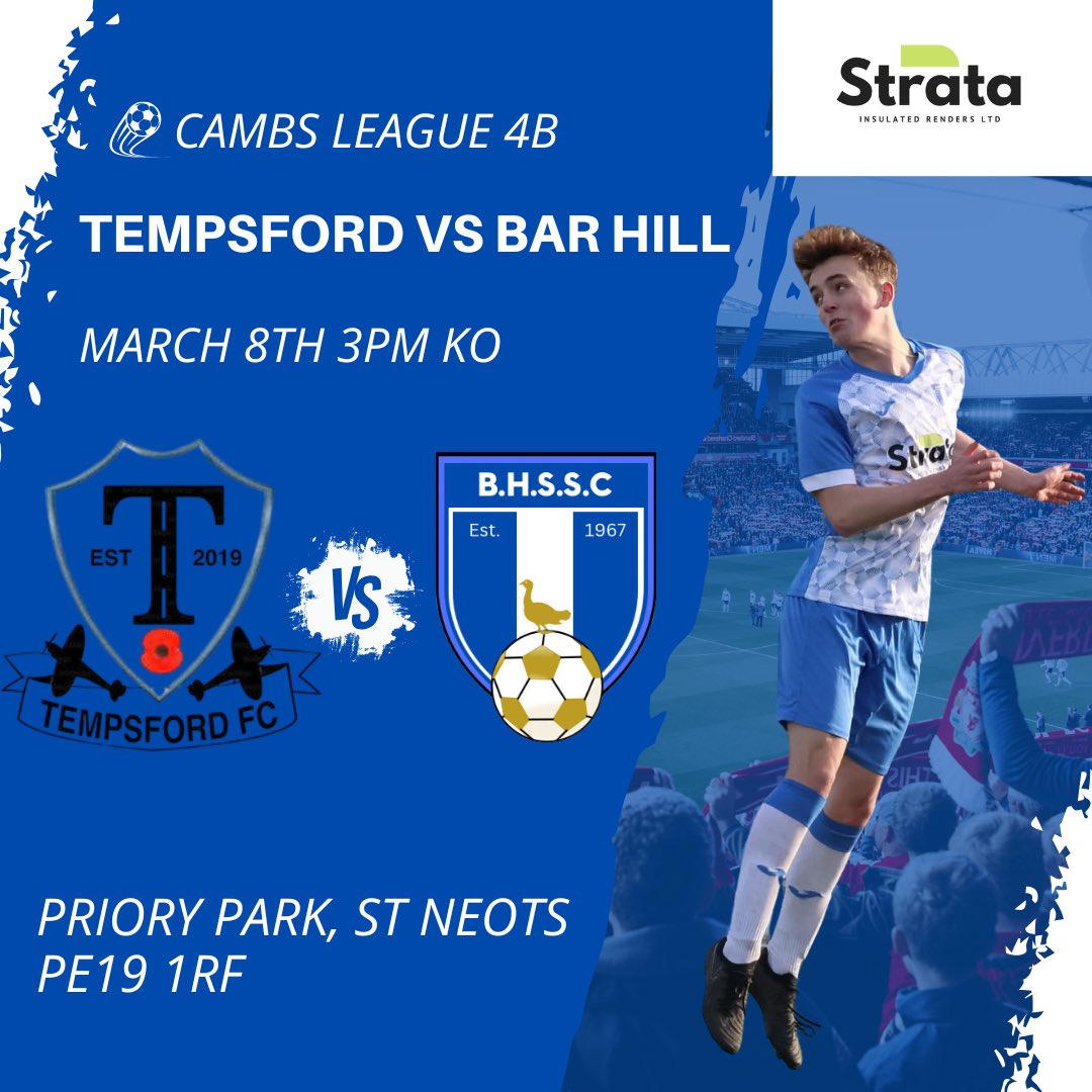Bar Hill FC (@bhillfc) on Twitter photo 🛣️ Back on the road tomorrow in league action vs <a href="/Tempsford_FC/">Tempsford_FC</a> tomorrow.
🧳 We travel to St. Neots for our first 3PM KO of the year!
Up the Hill! 🛣️ Back on the road tomorrow in league action vs <a href="/Tempsford_FC/">Tempsford_FC</a> tomorrow.
🧳 We travel to St. Neots for our first 3PM KO of the year!
Up the Hill!