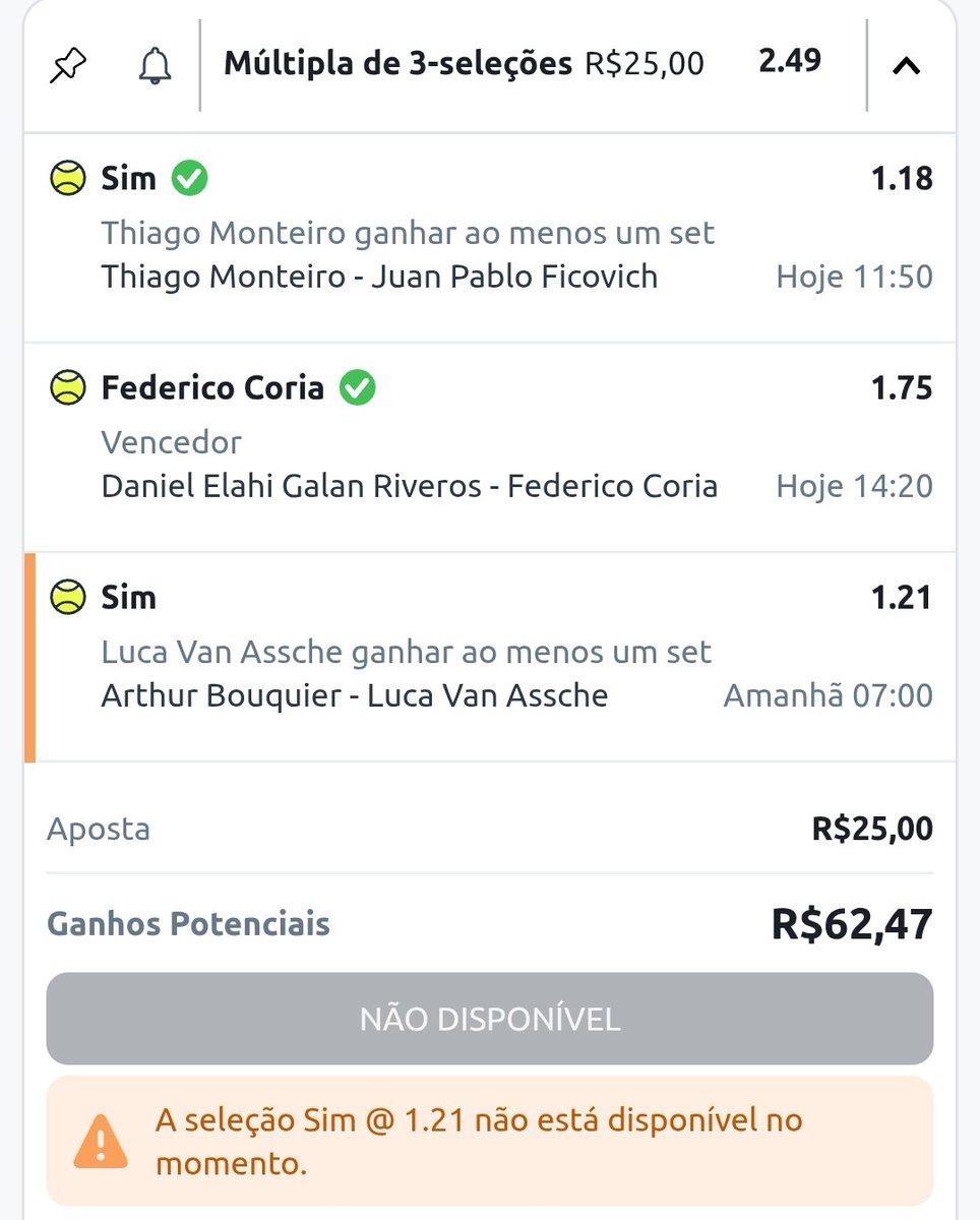 LevinhoTips's tweet image. Queria realizar o cash para continuar a alavancagem, mas a betano não quer colaborar.

(O jogo do Van Assche era para acontecer as 14 mas foi adiado para amanhã)