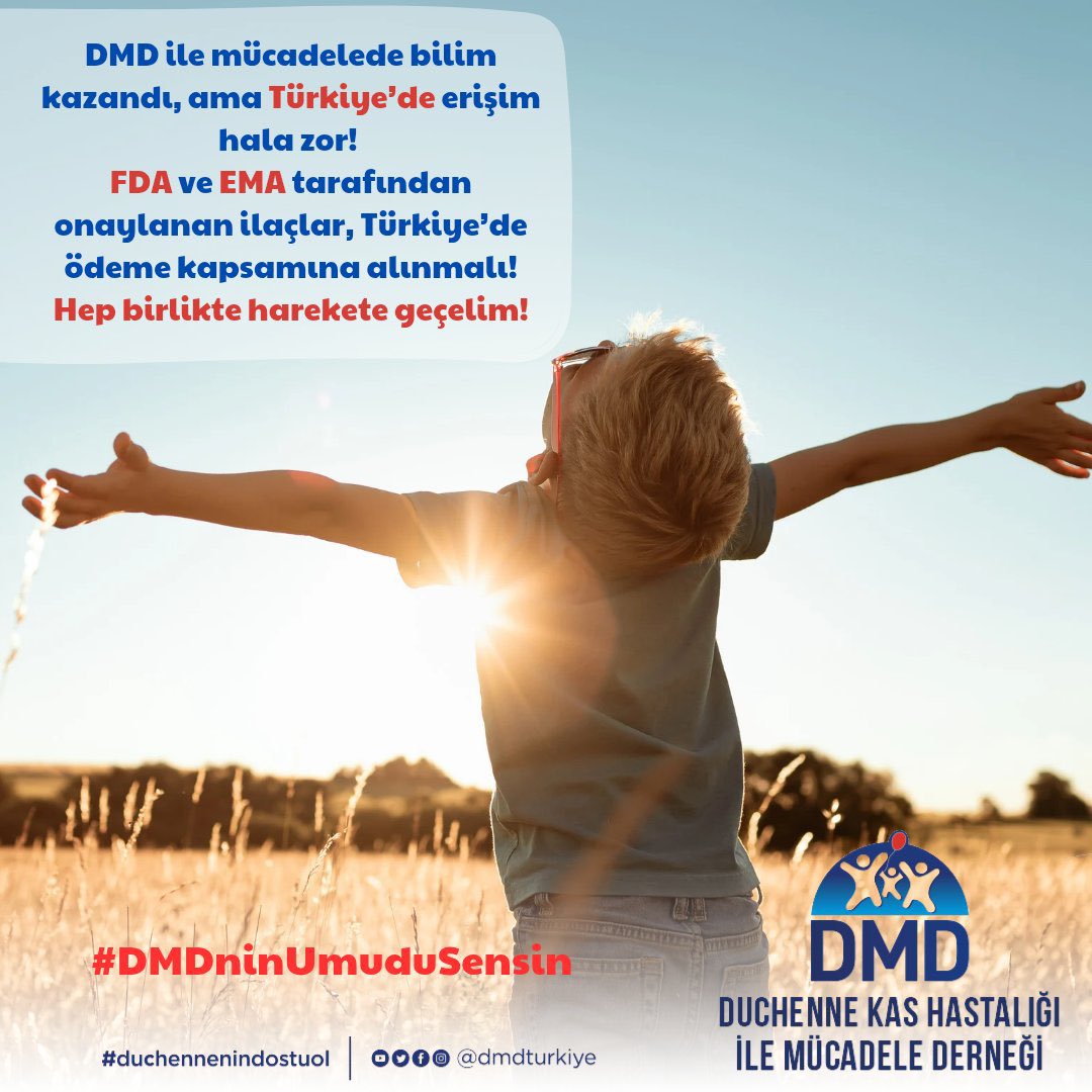 Bir gün değil, bugün ses ver! Zamanla yarışıyoruz, ilaca erişim bir ayrıcalık değil, bir hak olmalı! 
#DMDninUmuduSensin