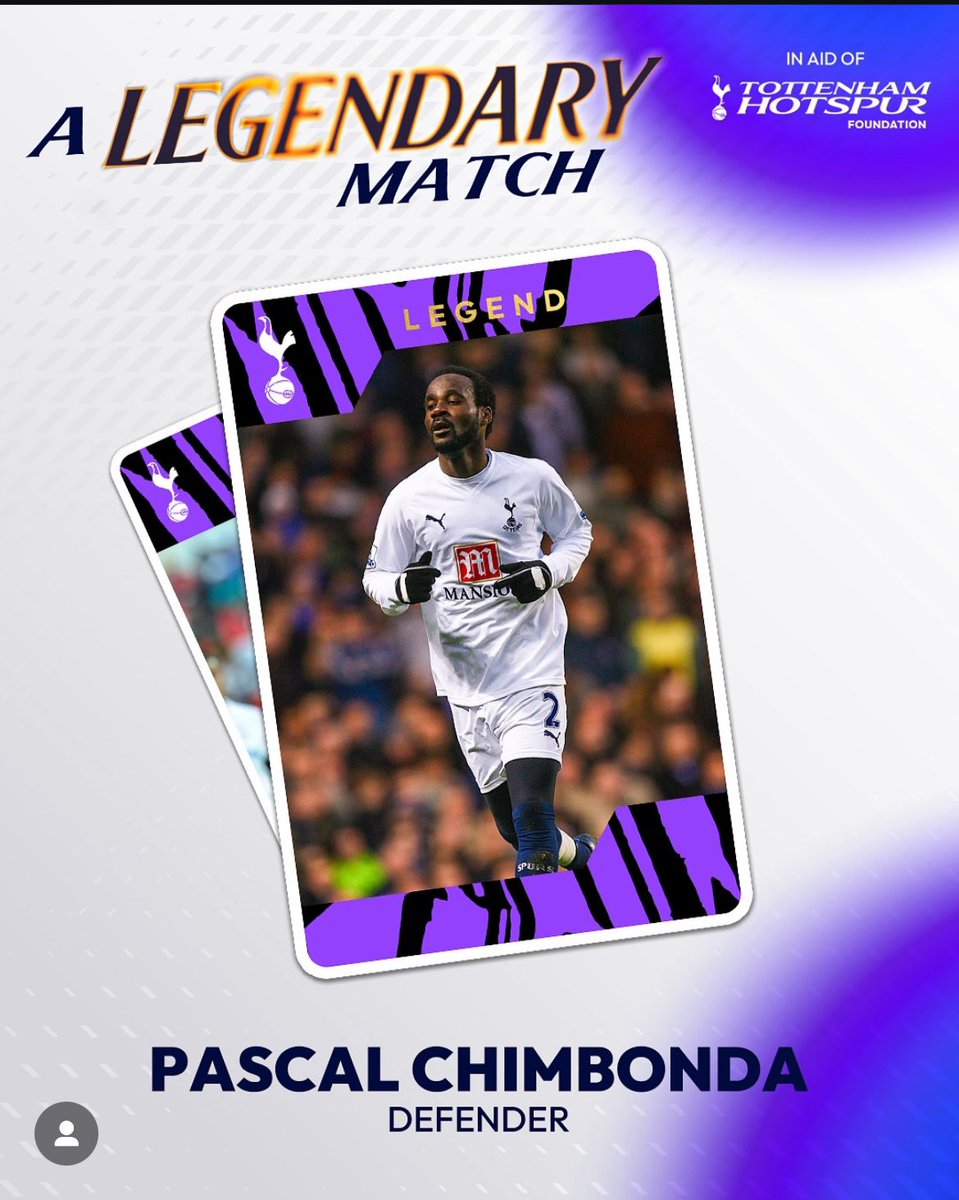 pascalchimbond1's tweet image. CONFIRMED ✅ 

SPURS LEGENDS vs AC MILAN GLORY

Sunday 23rd March 2025
Kick Off  2pm

At Tottenham Hotspurs Stadium 

Grab your tickets tottenhamhotspur.com/legendstickets

Don’t miss out   #bringthelegendsback