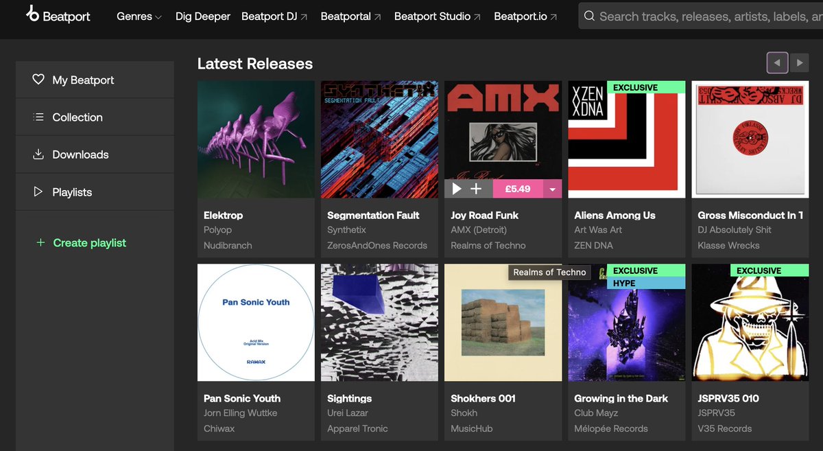 Thanks <a href="/beatport/">Beatport</a> for the feature in Electro latest releases