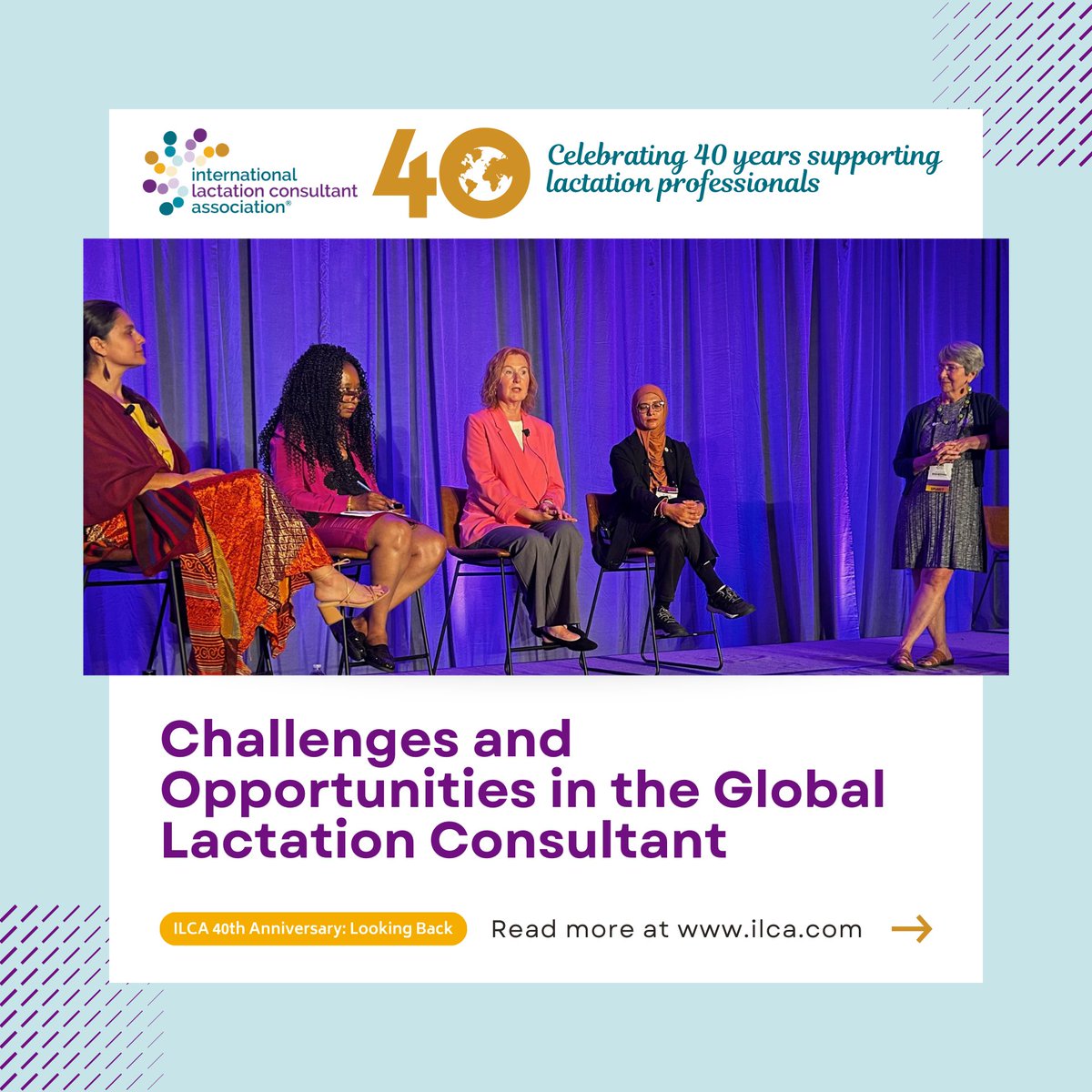 ILCA1985's tweet image. #LookingBack: At the 2023 ILCA Annual Conference, ILCA Global Advocacy Adviser Lisa Mandell, MBA, IBCLC, moderated the opening plenary session to discuss how IBCLCs can most effectively impact breastfeeding/chestfeeding.

Read more 👉 ilca.org/2025/02/28/cha…
