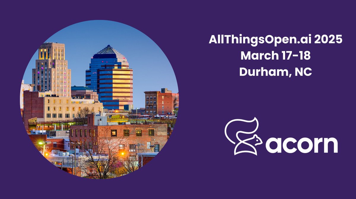 We’re excited to head to AllThingsOpen.ai 2025 in Durham, NC next week! Acorn Cofounder and CEO Sheng Liang will be a keynote speaker, and we’ll be sharing news about a compelling new project we’re launching.

If you’re there, don’t miss the session, and make sure to swing