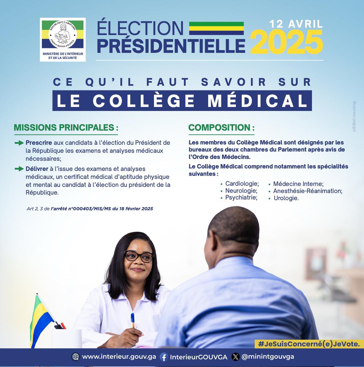 [Élection présidentielle]

Le rôle du collège médical pendant le scrutin
électoral d’Avril 2025.