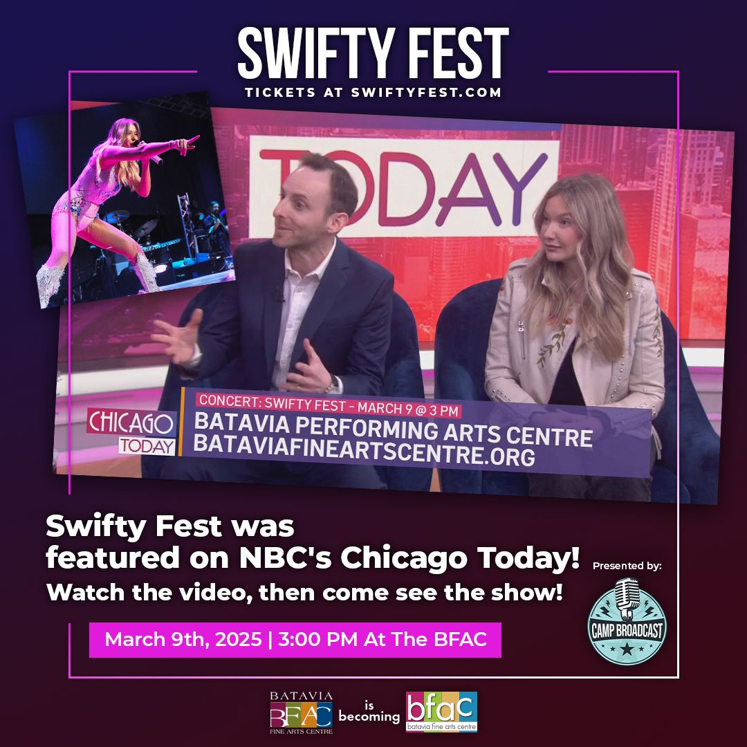 Swifty Fest on NBC’s Chicago Today!  

We’re thrilled to share that Camp Broadcast &amp; its founder, Sam Alex, along with alum Bobbi Dixon, were featured on NBC's "Chicago Today"! Watch the video on Sam Alex's YouTube @ buff.ly/uHhDxmv
Get tickets @ buff.ly/EONM5Mo