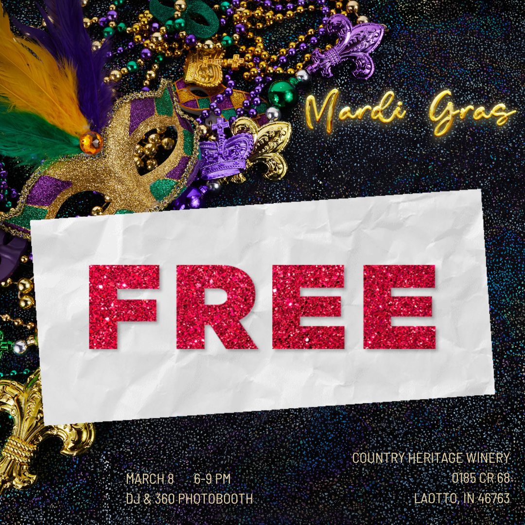 Don't forget - tomorrow is our Mardi Gras Masquerade party from 6-9 pm!  &amp; if you haven't heard, we made it FREE! 🎭

Visit the event page for all the details: facebook.com/share/163JmpjL…
