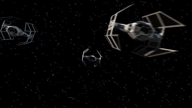 XwingGameSeries's tweet image. TIE Advanced/TIE Avengers in the Balance of Power cutscene (work of Mark Wilson).

#balanceofpower #xwingvstiefighter #starwars #lucasarts #lucasfilmgames #retrogaming #retrogames #retrogamer #dosgaming #dosgames