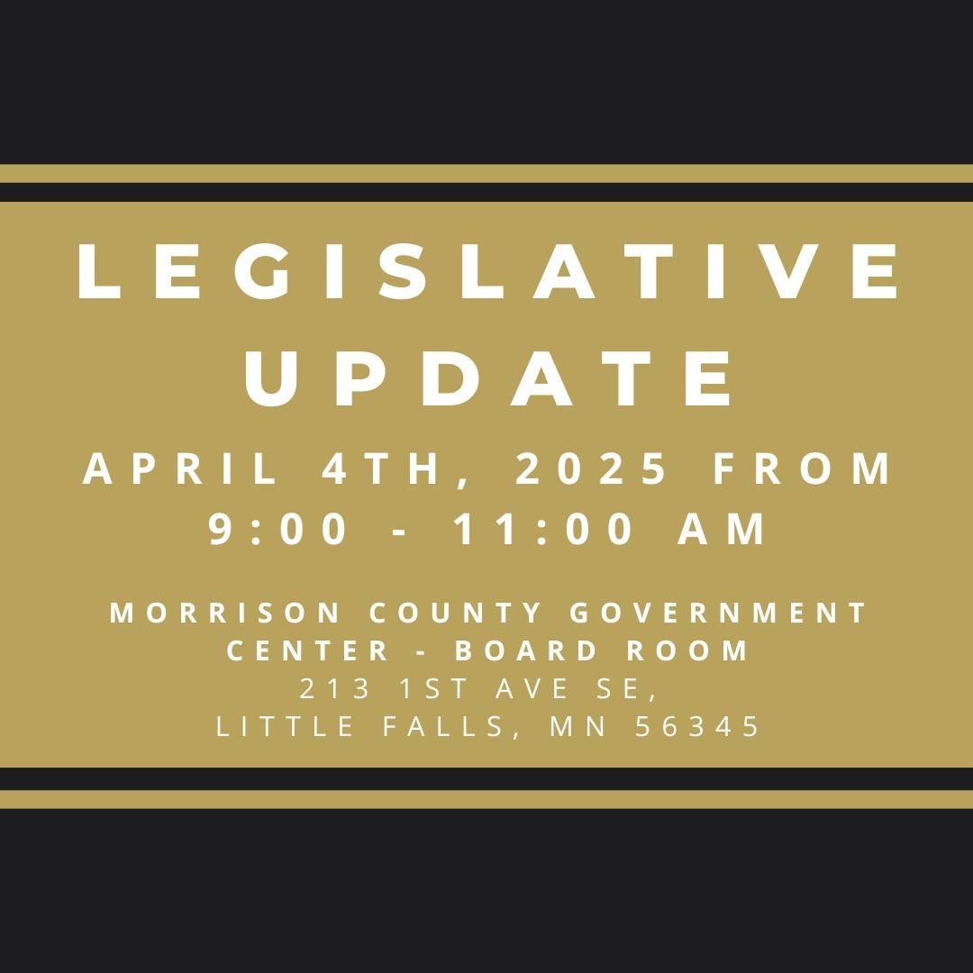 cdcmorrisonmn's tweet image. 📣 All #LFChamber &amp;amp; community members are invited to participate in an important #LegislativeDialog on 4/4 at the #MorrisonCounty Govt Center in #LittleFallsMN.. Invited are Rep. Ron Kresha, Rep. Isaac Schultz, Rep. Mike Wiener, &amp;amp; Sen. Nathan Wesenberg. littlefallsmnchamber.com/event-detail?e…