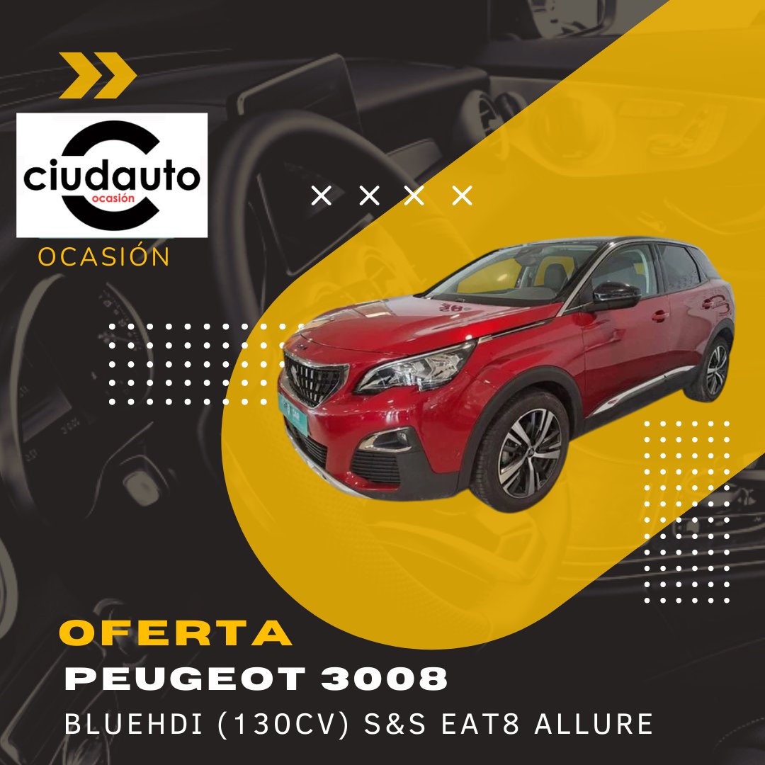 Ciudauto's tweet photo. 🚨 OFERTAS CIUDAUTOCASION 🚨⁣⁣⁣⁣⁣
𝗣𝗘𝗨𝗚𝗘𝗢𝗧 𝟯𝟬𝟬𝟴 𝗱𝗲𝘀𝗱𝗲 𝟭𝟳.𝟰𝟬𝟬€⁣
⁣⁣⁣⁣⁣
👉𝗜𝗻𝗳𝗼𝗿𝗺𝗮𝗰𝗶𝗼́𝗻 𝗼𝗳𝗲𝗿𝘁𝗮𝘀 𝗼𝗰𝗮𝘀𝗶𝗼́𝗻: https://t.co/ZcAwYzTwxw                   https://t.co/9YhPbkquLi