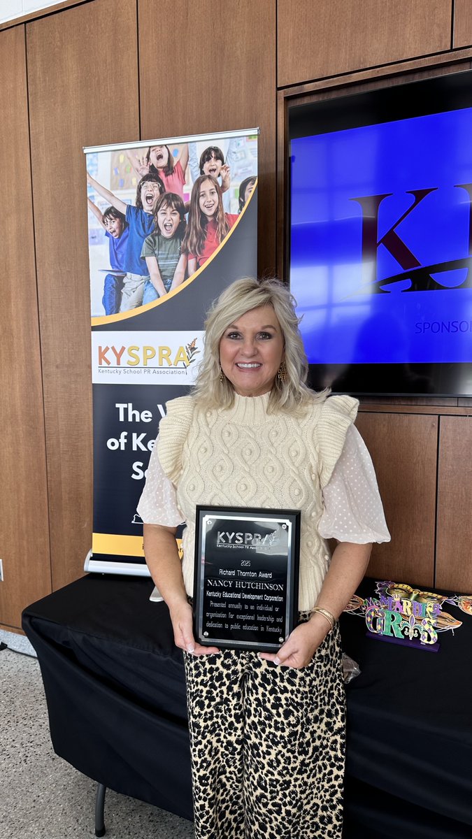 KEDC (@kedc1) on Twitter photo Our hats are off to our fabulous CEO, Mrs. Nancy Hutchinson, who received the KYSPRA Richard Thornton Award. This award is presented annually to an individual who demonstrates exceptional leadership and dedication to public education in Kentucky! 🏆😊 Our hats are off to our fabulous CEO, Mrs. Nancy Hutchinson, who received the KYSPRA Richard Thornton Award. This award is presented annually to an individual who demonstrates exceptional leadership and dedication to public education in Kentucky! 🏆😊