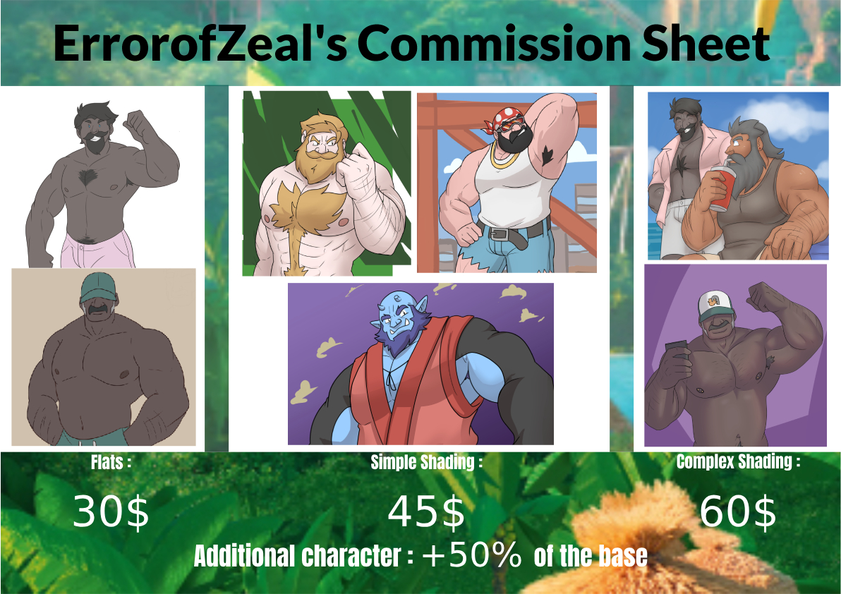 ErrorofZ's tweet image. New commission sheet, they're always open.