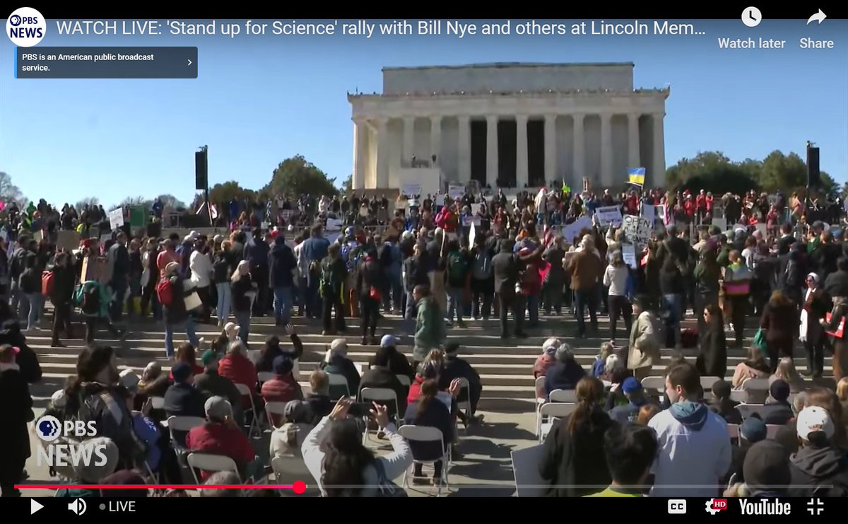 Michael T. Heaney (@michaeltheaney) on Twitter photo A sizeable crowd is presently gathered at the Lincoln Memorial to Stand Up for Science.  #StandUpforScience2025 #StandUpForScience A sizeable crowd is presently gathered at the Lincoln Memorial to Stand Up for Science.  #StandUpforScience2025 #StandUpForScience