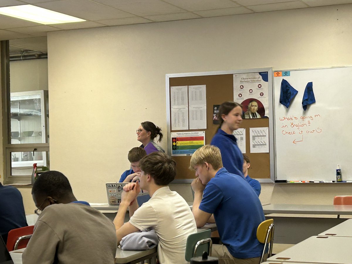 GCPrinEubanks's tweet photo. Mrs. Sweetmon had the seniors write and present their Ode to Gross Catholic. The students were creative and expressive. These Cougars are prepared for the next adventures life has to offer. Well Done!!💙🧡 https://t.co/rKLo38wzvM