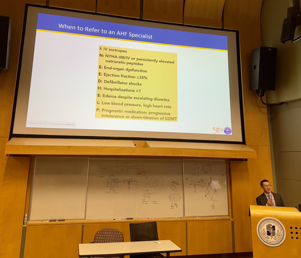 SUNY Upstate Cardiology Fellowship (@upstatecardiol1) on Twitter photo 🌟Incredible Grand Rounds on Advanced 🫀 Failure 💊 by the illustrious and distinguished pioneer <a href="/DocDiastole/">Leway Chen, MD, MPH</a> from our friendly neighbor <a href="/UofR/">University of Rochester</a>!
⚡️Advanced Heart Failure can be challenging, but is a team sport! 👏
⚡️I-NEED-HELP = Referral!
⚡️LVADs help to ⬆️ mortality! 🌟Incredible Grand Rounds on Advanced 🫀 Failure 💊 by the illustrious and distinguished pioneer <a href="/DocDiastole/">Leway Chen, MD, MPH</a> from our friendly neighbor <a href="/UofR/">University of Rochester</a>!
⚡️Advanced Heart Failure can be challenging, but is a team sport! 👏
⚡️I-NEED-HELP = Referral!
⚡️LVADs help to ⬆️ mortality!
