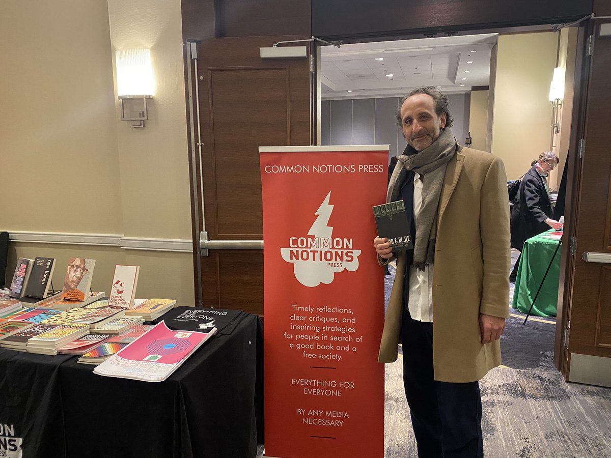 Lend and Rule author Jason Wozniak is speaking now at <a href="/northeastMLA/">NeMLA</a> on abolishing campus debt! Swing by his talk and our table