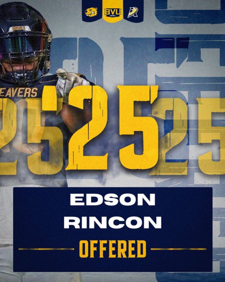 Blessed to receive an offer from <a href="/BVUFootball/">Beaver Football</a>! Thank you for this great opportunity! <a href="/CoachRethman/">Tom Rethman</a> 
#BeaverNation <a href="/BuenaVistaUniv/">Buena Vista University</a> <a href="/BVUAthletics/">Beaver Athletics</a>