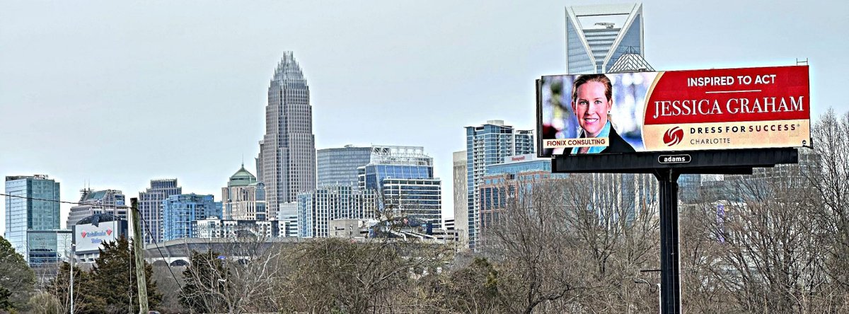 😎Today is my day! I'm featured on billboards in #Charlotte (thx, <a href="/adamsoutdoor/">Adams Outdoor Adv.</a>), raising awareness for <a href="/dfscharlotte/">Dress for Success</a>.🎯Make an impact! Donate at bit.ly/41O3608 or text YHHP60 to 71777. Your contribution directly supports women on their journey to economic independence.