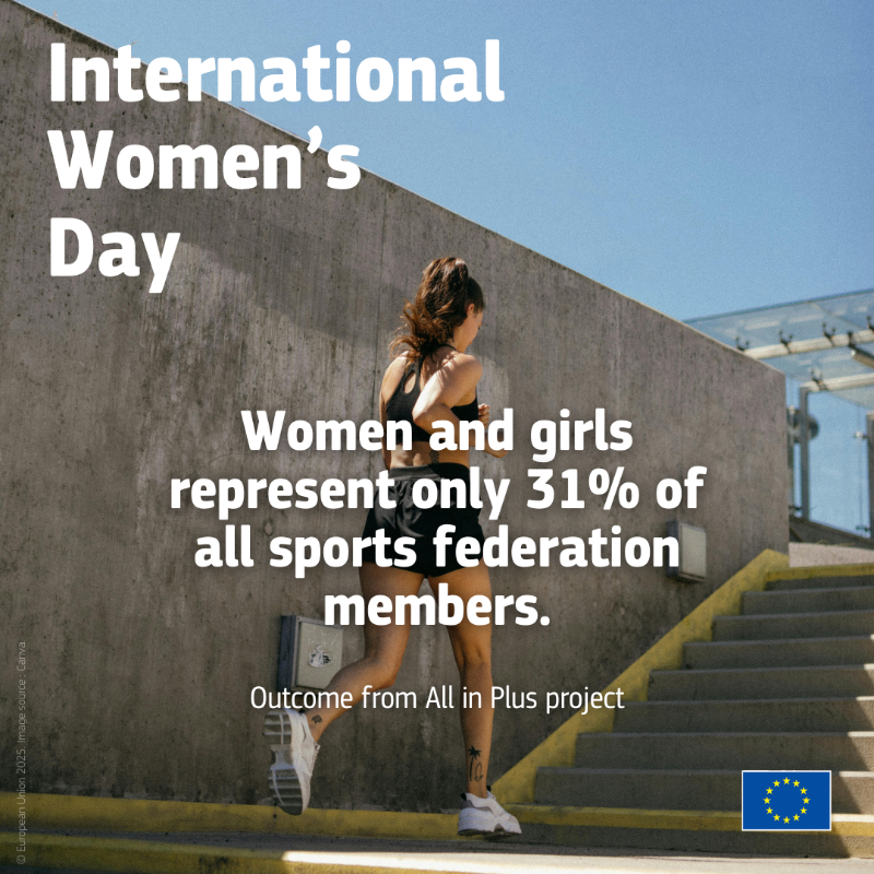 EuSport's tweet photo. Today is International Women’s Day!

Shout out to every fierce woman in sports, from practice to making history in competition.

Let’s change the game &amp; commit to stronger grassroots pathways for women in sport.

Together, we can make sport a place for everyone!🌍🏃‍♀️🏃