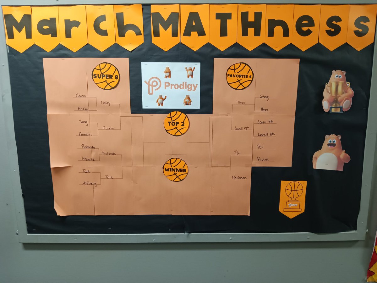 LadyAndromeda's tweet photo. My school is working hard on @ProdigyGame ! We have answered over 22,000 questions as a school so far this month and are currently in 2nd place! Today we announced the classes moving on to the top 8 in our school for most correct questions answered. #prodigymathness https://t.co/Xme7S8Nxqe
