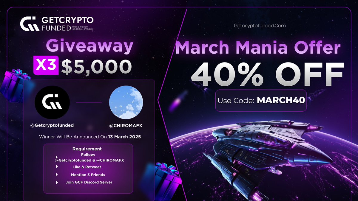 CHIROMAFX (@chiromafx) on Twitter photo 3X5K$ GIVEAWAY ✅
Follow <a href="/GetCryptoFunded/">GetCryptoFunded</a> & <a href="/CHIROMAFX/">CHIROMAFX</a>
Like,retweet and Tag 3 friends
Join discord: discord.gg/getcryptofunded
Also follow: <a href="/Amarn_m/">THE AMARN VAULT 🧡❤️🧡</a> , <a href="/Ahmadsaliyu01/">Ahmad S Aliyu</a> , @Marwan__shehu , <a href="/King_of_june/">Mahmud</a> , <a href="/Rabil00/">Rabilu Yusuf</a> , @Jamnah_04
Winners on 13 march 3X5K$ GIVEAWAY ✅
Follow <a href="/GetCryptoFunded/">GetCryptoFunded</a> & <a href="/CHIROMAFX/">CHIROMAFX</a>
Like,retweet and Tag 3 friends
Join discord: discord.gg/getcryptofunded
Also follow: <a href="/Amarn_m/">THE AMARN VAULT 🧡❤️🧡</a> , <a href="/Ahmadsaliyu01/">Ahmad S Aliyu</a> , @Marwan__shehu , <a href="/King_of_june/">Mahmud</a> , <a href="/Rabil00/">Rabilu Yusuf</a> , @Jamnah_04
Winners on 13 march