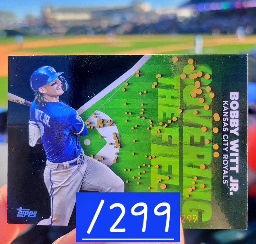 🚨Bobby Witt Jr. Giveaway🚨

🧢Spring Training Baseball and I'm seeing the Kansas City Royals. Win this card of one of the best players in MLB - Bobby Witt Jr.

👀Be the 1st to guess the number /299. But also-

⚾FOLLOW⚾LIKE⚾REPOST⚾
ONE guess per account