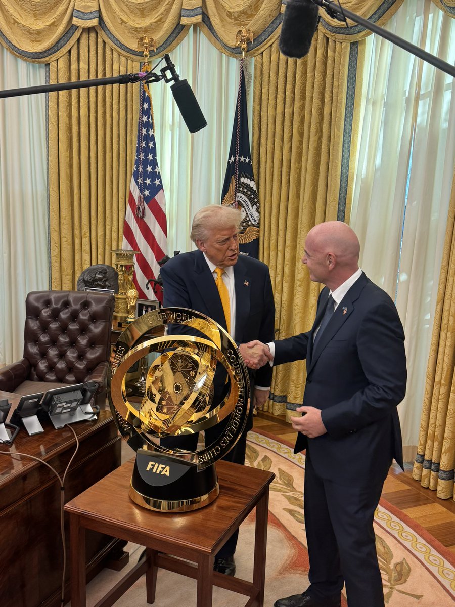 Karoline Leavitt (@presssec) on Twitter photo The FIFA World Cup is coming to America! ⚽️🇺🇸
Moments ago, President Trump signed an Executive Order Establishing a White House Task Force for the 2026 FIFA Games! The FIFA World Cup is coming to America! ⚽️🇺🇸
Moments ago, President Trump signed an Executive Order Establishing a White House Task Force for the 2026 FIFA Games!