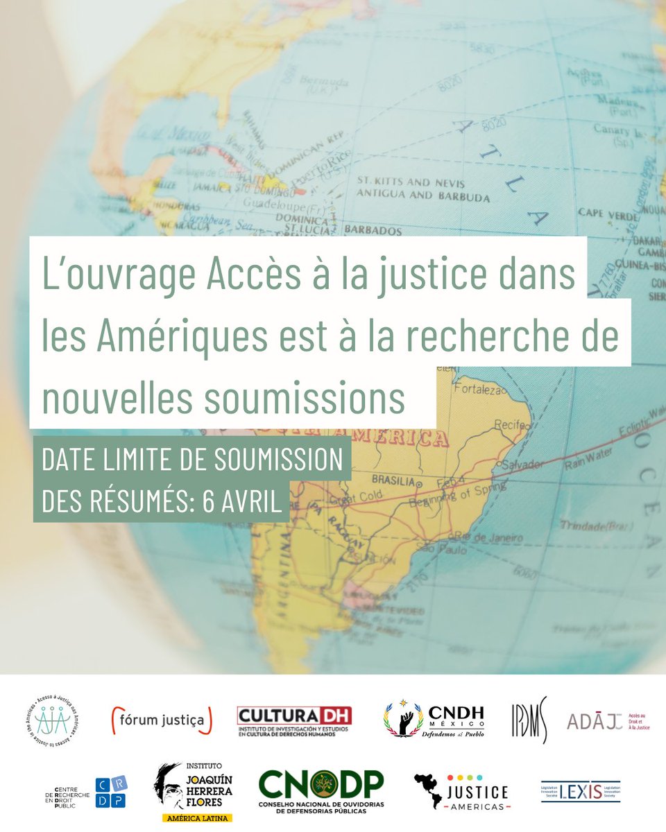 📢Appel à textes : Accès à la justice dans les Amériques Volume II

Consultez l'appel👇
crdp.umontreal.ca/nouvelles/2025…