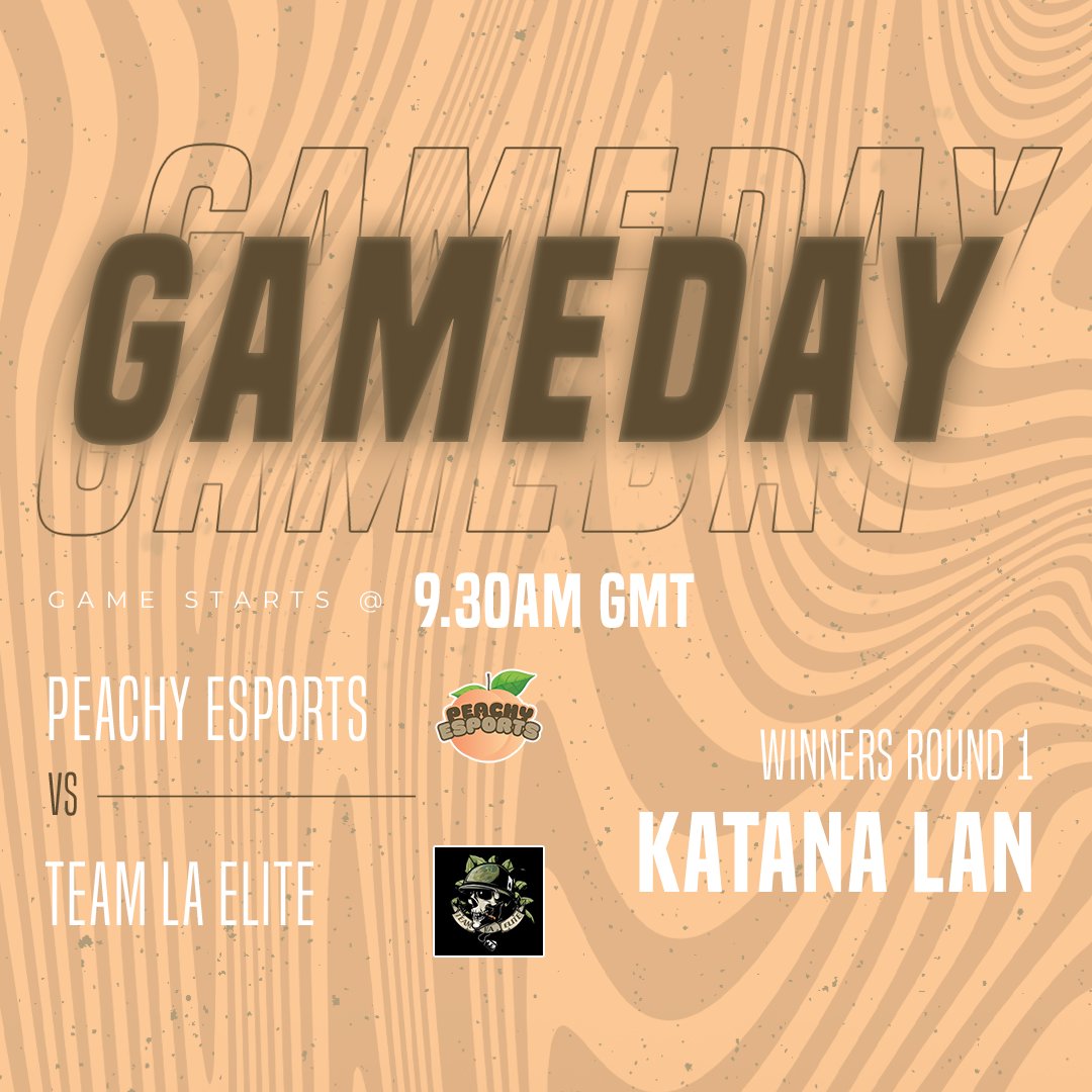 🚨 TOMORROW'S GAMEDAY! 🚨  

It’s time to LOCK IN! Peachy Esports takes on Team LA Elite in our Katana LAN opener! 🍑🔥  

🆚 Peachy Esports vs. Team LA Elite  
⏰ 9:30AM - Saturday 8th March
📍 Katana LAN
🎥 Watch LIVE: twitch.tv/peachy_esports

The grind has led to this moment.