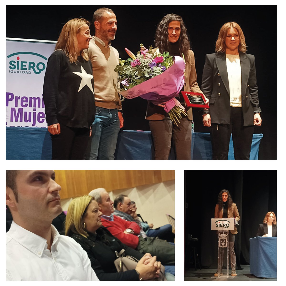 📢✨Ana Isabel García Roza, secretaria de Política Social de UGT Asturias, asistió al Premio Mujer Sierense 2025 🏆, otorgado a la seleccionadora española de fútbol femenino, Montse Tomé⚽️. Reconocimiento a su labor en el deporte y por la promoción de la mujer en la sociedad 💪👩‍🎓