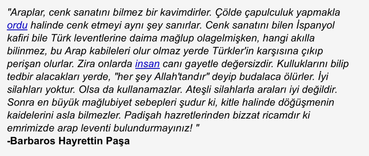 500 Yıl Önce Paşanın Arap Tanımı. Cehalet Hiç Eksilmemiş.