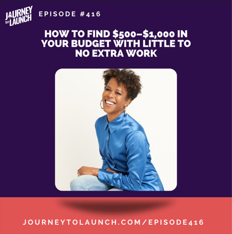🚀 New on the Journey to Launch Podcast! 💰 Learn how to uncover extra money in your budget without working harder.

Join my 5-day challenge to cut expenses, lower bills &amp; take control of your cash flow!

🎧 Tune in now: Journeytolaunch.com/episode416 #MoneyTips #JourneyToLaunch
