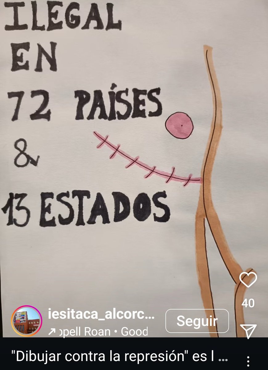 ¿Os imagináis un hall de un instituto con una exposición  llamada "dibujar contra la represión" llena de niñas mutiladas y de odas a lo trans?
¿No hay nadie de ese claustro a quién le preocupen esos dibujos de extirpaciones de mamas sanas de menores?
¿Qué le parece <a href="/CandeTesta/">Candelaria Testa</a>?