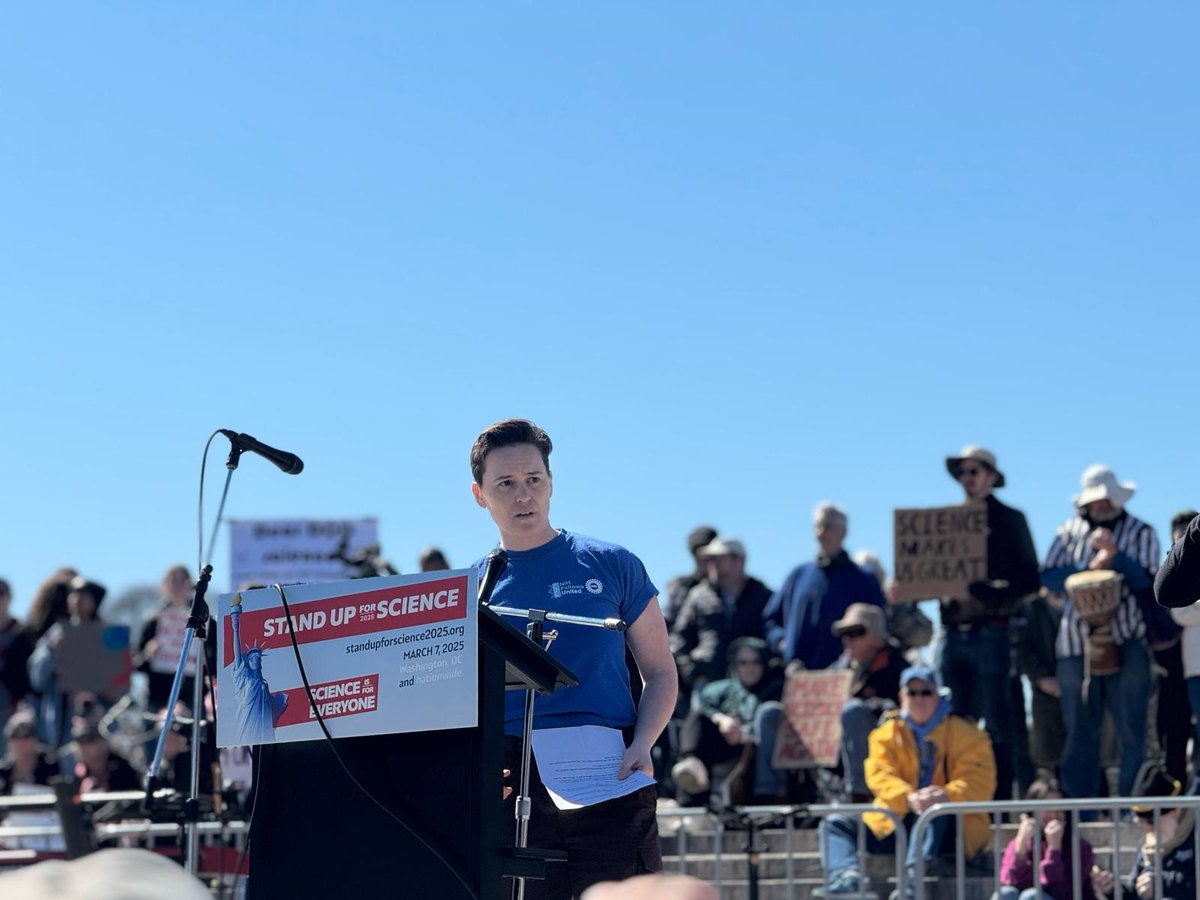 "As scientists, we stand on the shoulders of giants. Today, we are all standing shoulder to shoulder WITH giants. Everybody here has the ability to move us forward. Everyone here is a leader. Lead with your hearts now."

— Haley Chatelaine, VP of UAW Local 2750