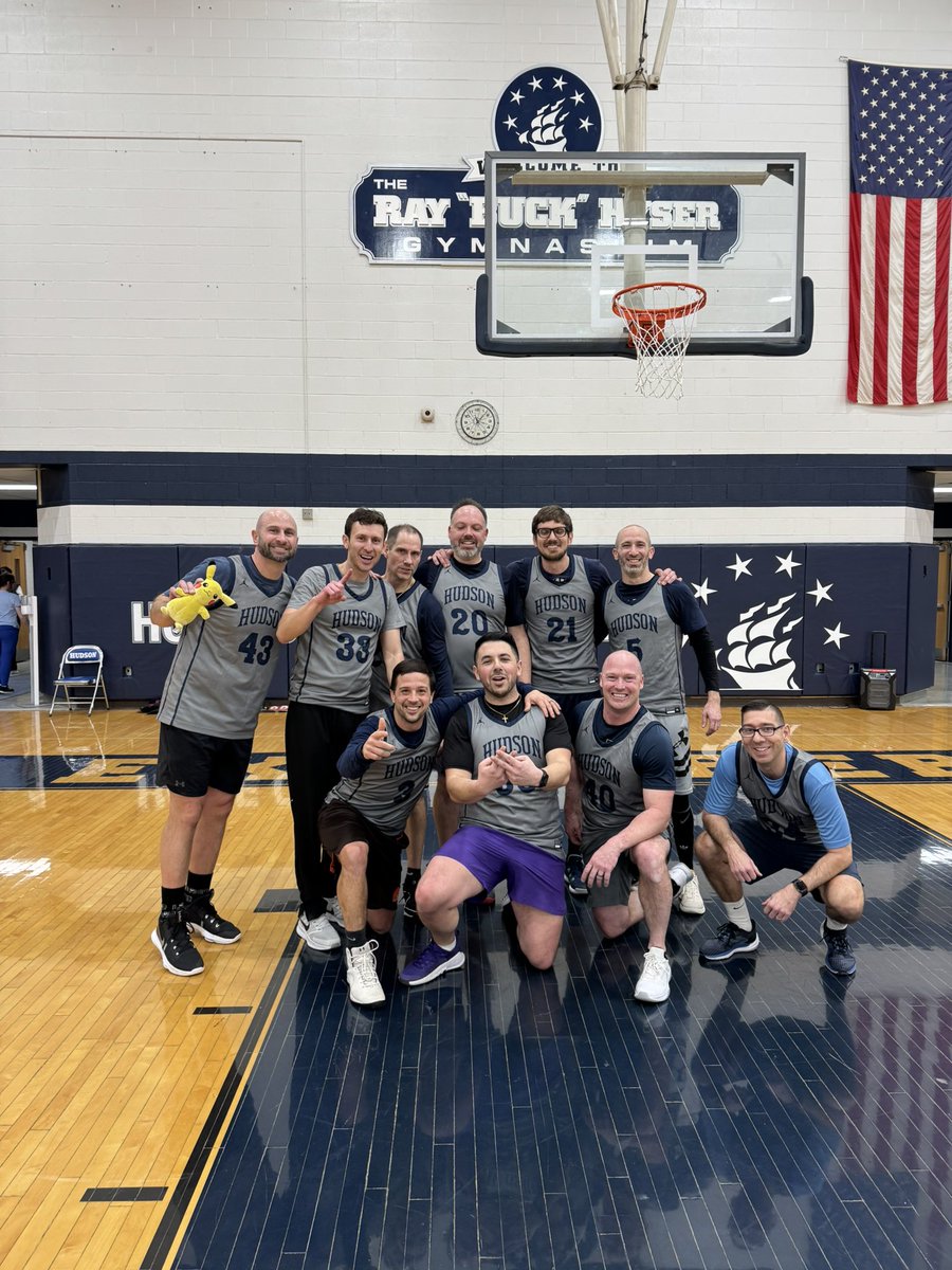 Zustin18's tweet photo. CHAMPS BABY!!! 🏆 @hudsonohschools @HudsonOHSports 

#StudentStaffBballGame2025 https://t.co/QOL7ehW6lc