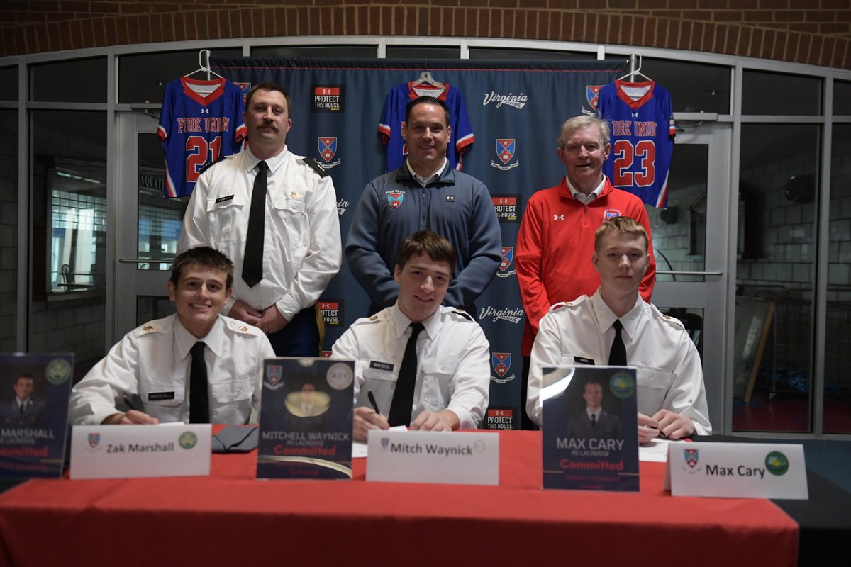 FUMAAthletics's tweet photo. 🎉 Three Blue Devils Sign Letters of Intent 🎉

Congratulations to Zak Marshall (Point Park), Mitchell Waynick (Rochester Institute of Tech), and Max Cary (Webber International) on their commitments to play collegiate lacrosse!🥍

Read more here: https://t.co/92jdLWBX1A

#GoFUMA https://t.co/zLAjtUydYp