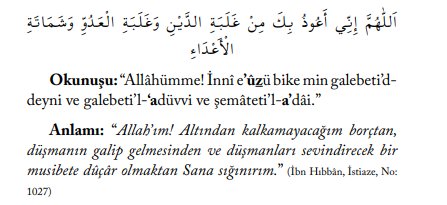 Duanın güzelliği... Efendimiz (sav) her şeyi 3 cümlede özetlemiş. Tam ezberlemelik.