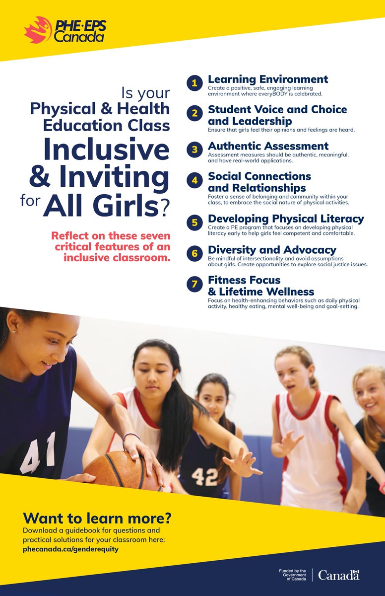 Today is #InternationalWomensDay

Every girl deserves to feel confident and thrive in physical and health education. By creating supportive and inclusive spaces, we can help girls build confidence and joy in movement.

👇 Here's how you can support them 👇