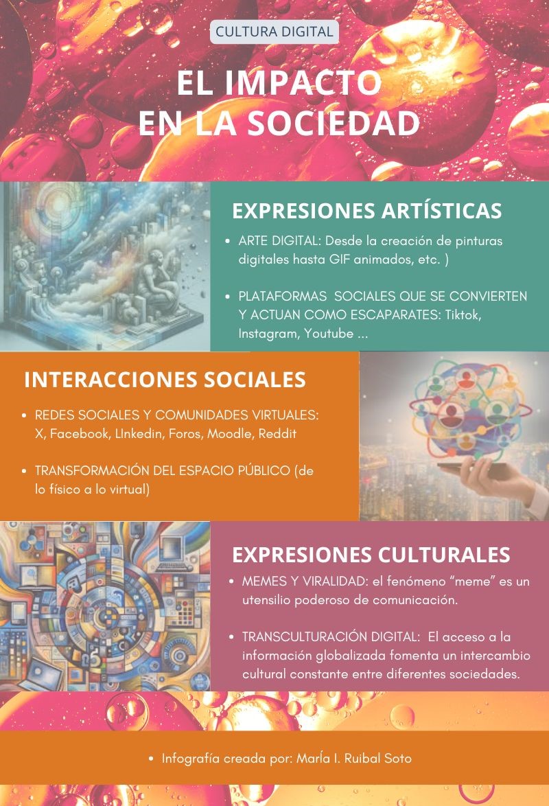 #infografia Cultura Digital y el impacto en la sociedad. Infografía que forma parte del post en mi blog sobre #CulturaDigital #DigitalCulture